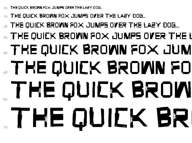 Forgotten Junk font waterfall